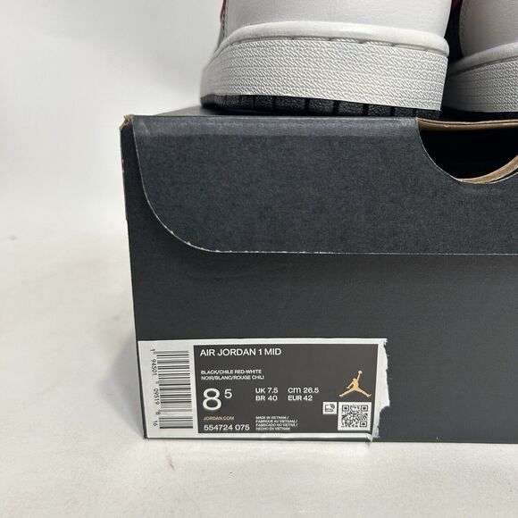 Nike Shoes Air Jordan 1 Mid Retro “Chile Red” 2024 - Picture 5 of 6